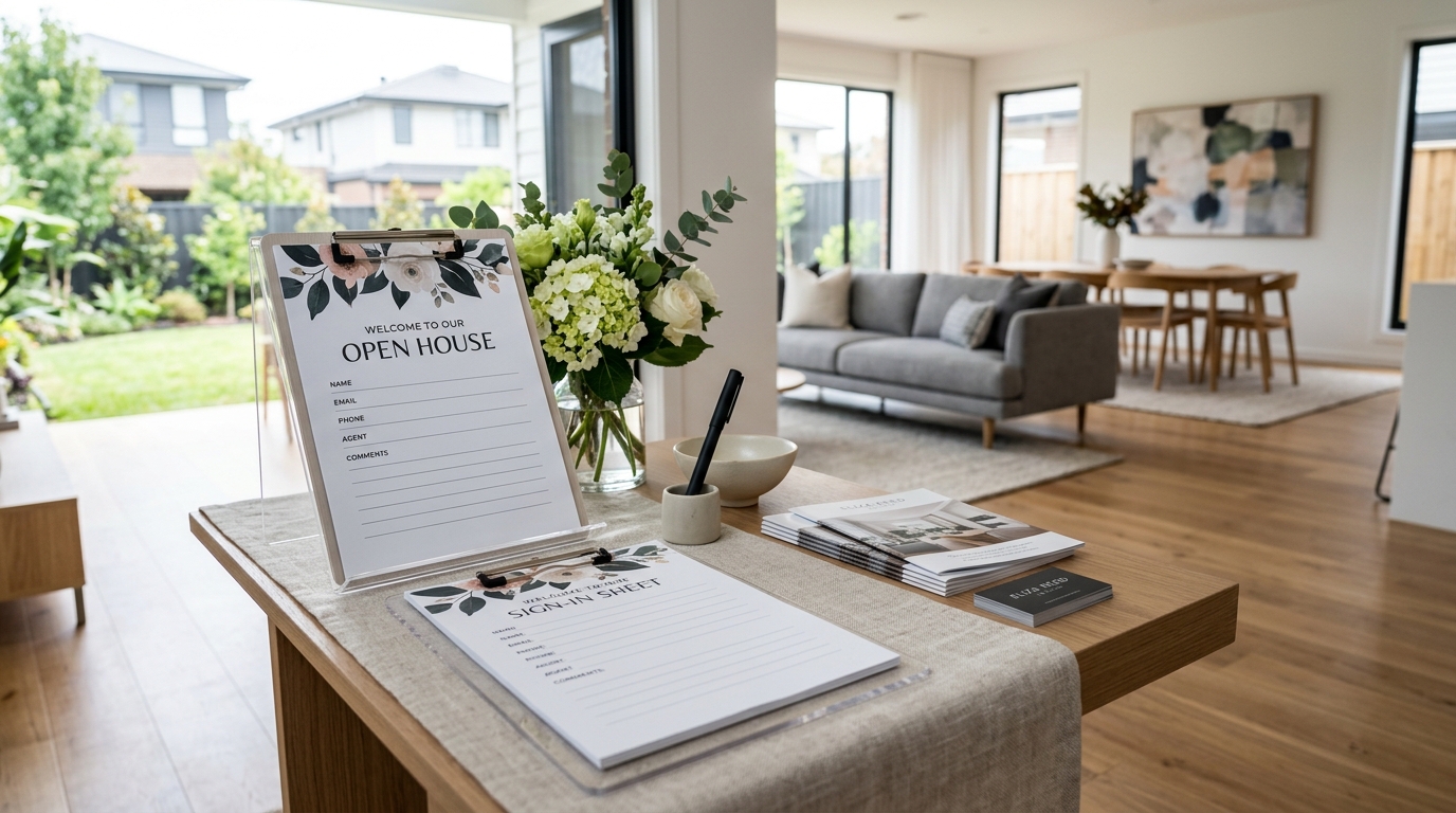 Open House Sign-In Sheet Design: 9 First Impressions That Win Buyers