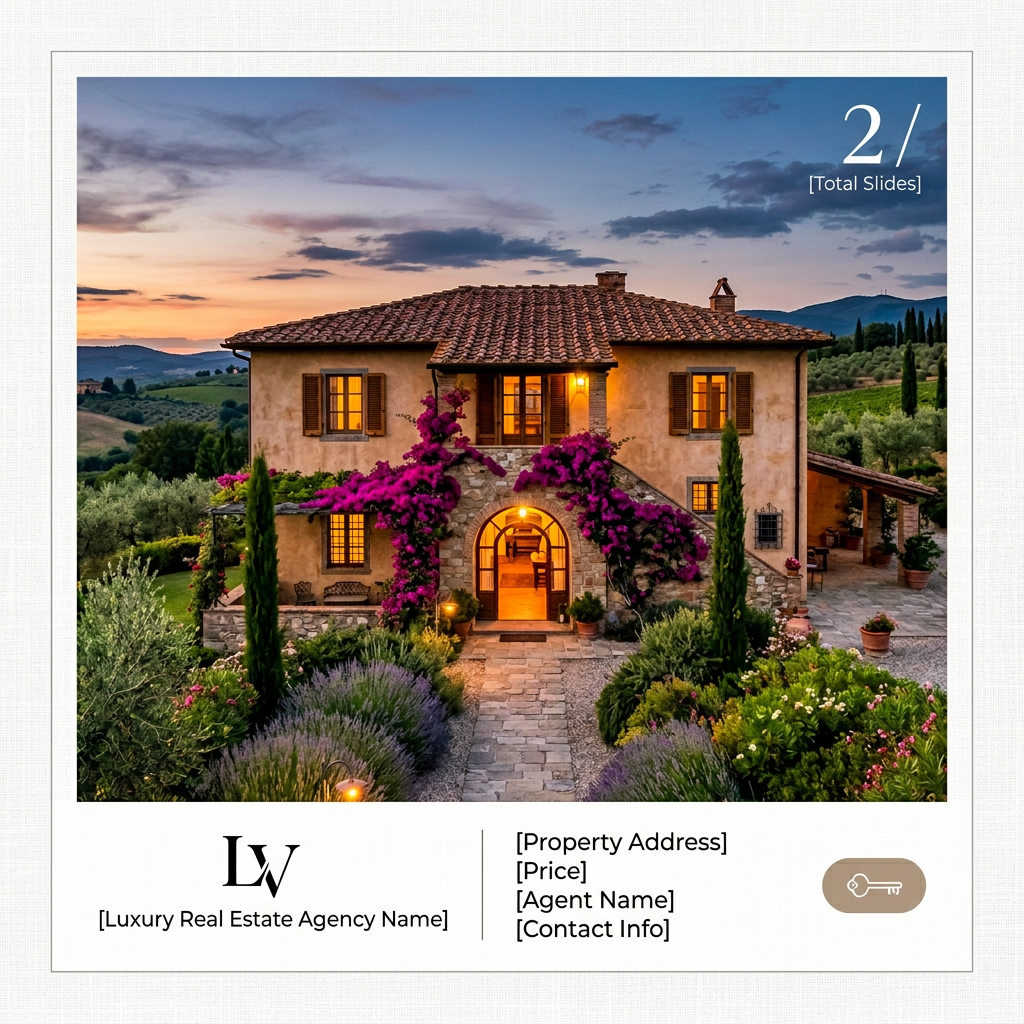Instagram Carousel Post Creator for Real Estate example