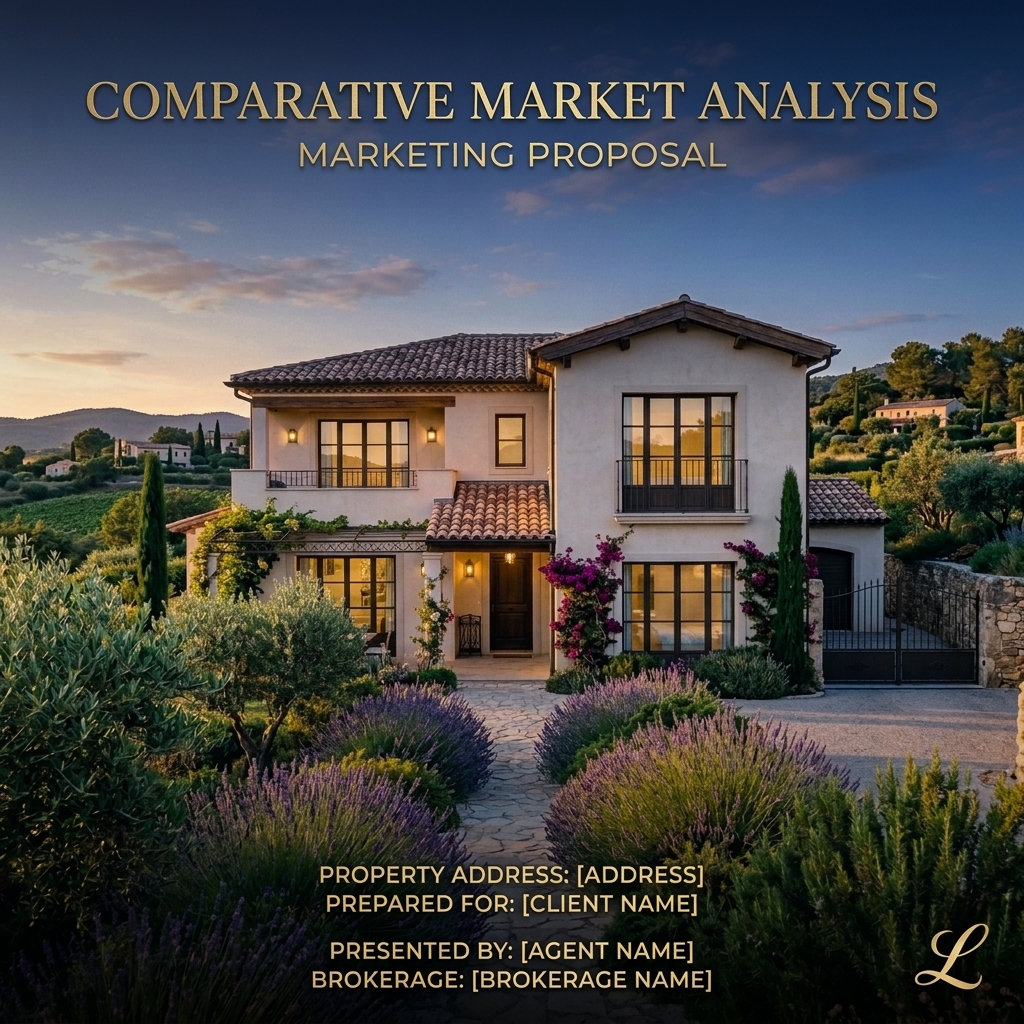 Listing Presentation & CMA Cover Page Designer example