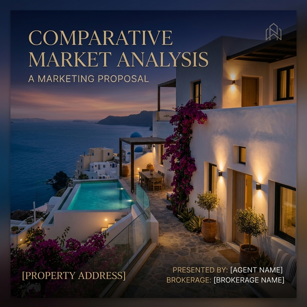 Listing Presentation & CMA Cover Page Designer example
