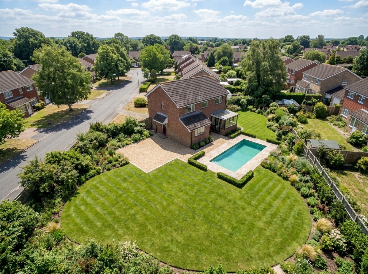 Aerial Landscaping Enhancement example