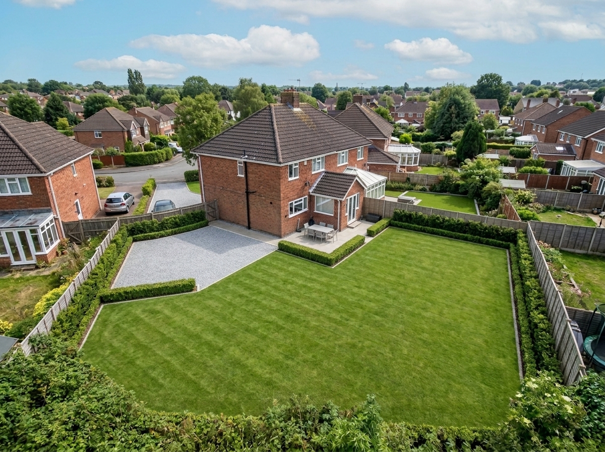 Aerial Landscaping Enhancement example