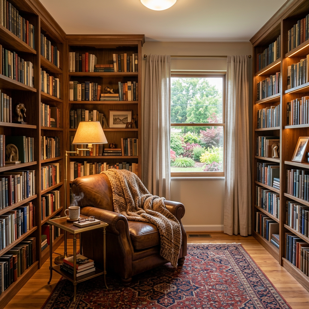 AI Home Library & Reading Nook Designer example