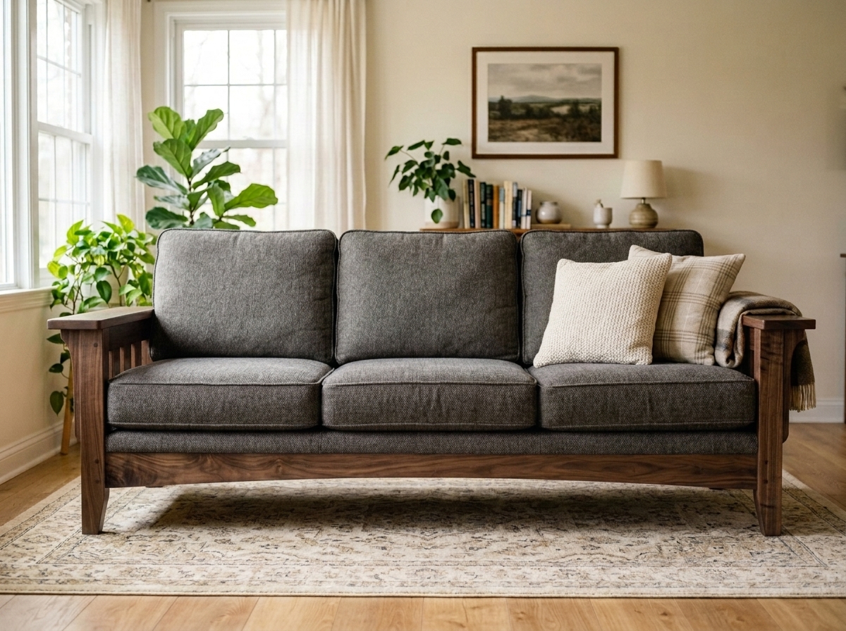 Wood + Upholstery Combo Makeover — AI Furniture Visualizer example