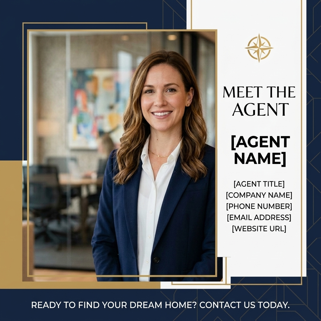 Real Estate Agent Profile & Meet the Team Graphic Creator example