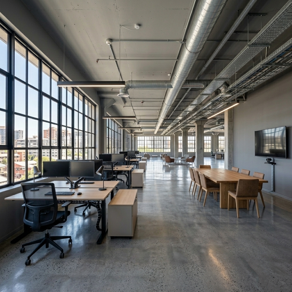 Open Floor Office Stager — AI Virtual Staging for Workspaces example
