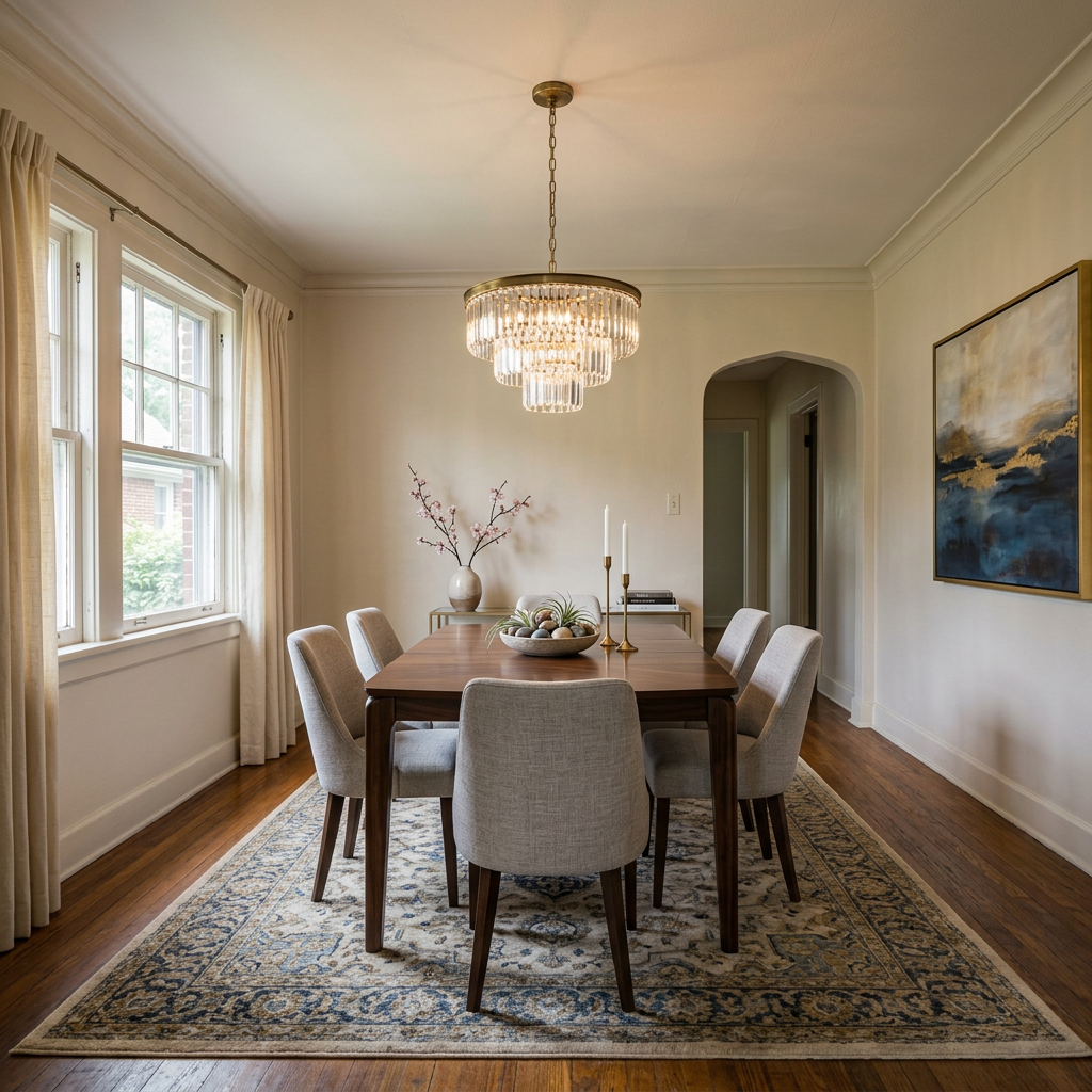 AI Dining Room Virtual Staging — Stage Empty Dining Rooms example