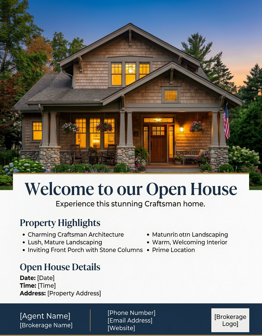 Open House Welcome Sign & Poster Maker example
