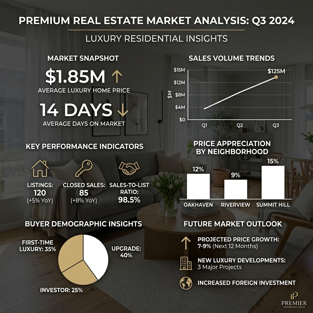 Real Estate Market Report Infographic Creator example