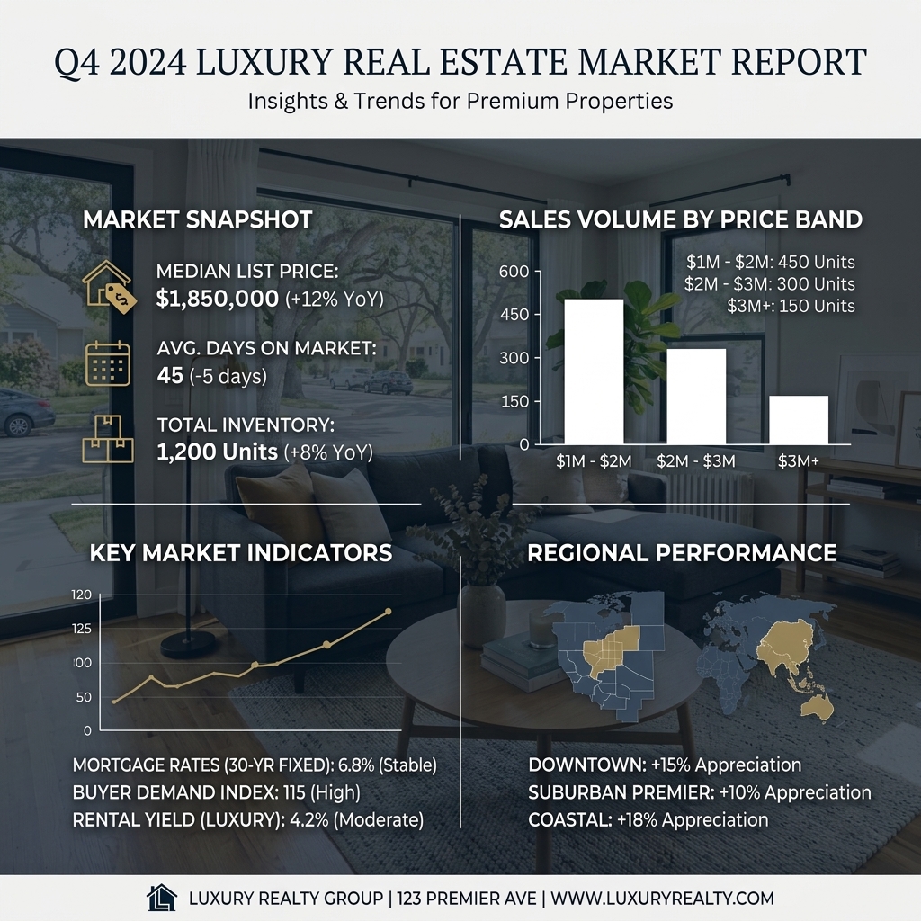 Real Estate Market Report Infographic Creator example