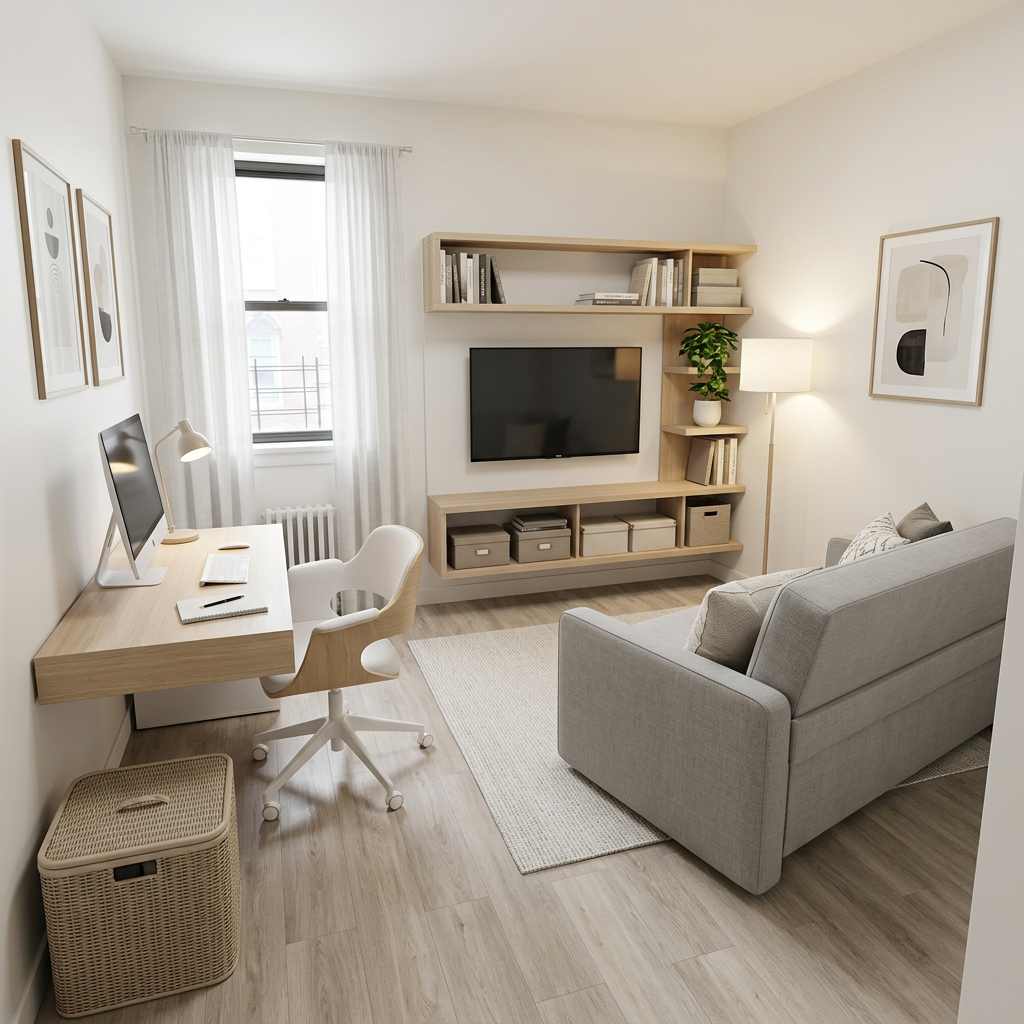 AI Small Space & Studio Staging — Maximize Tiny Rooms example
